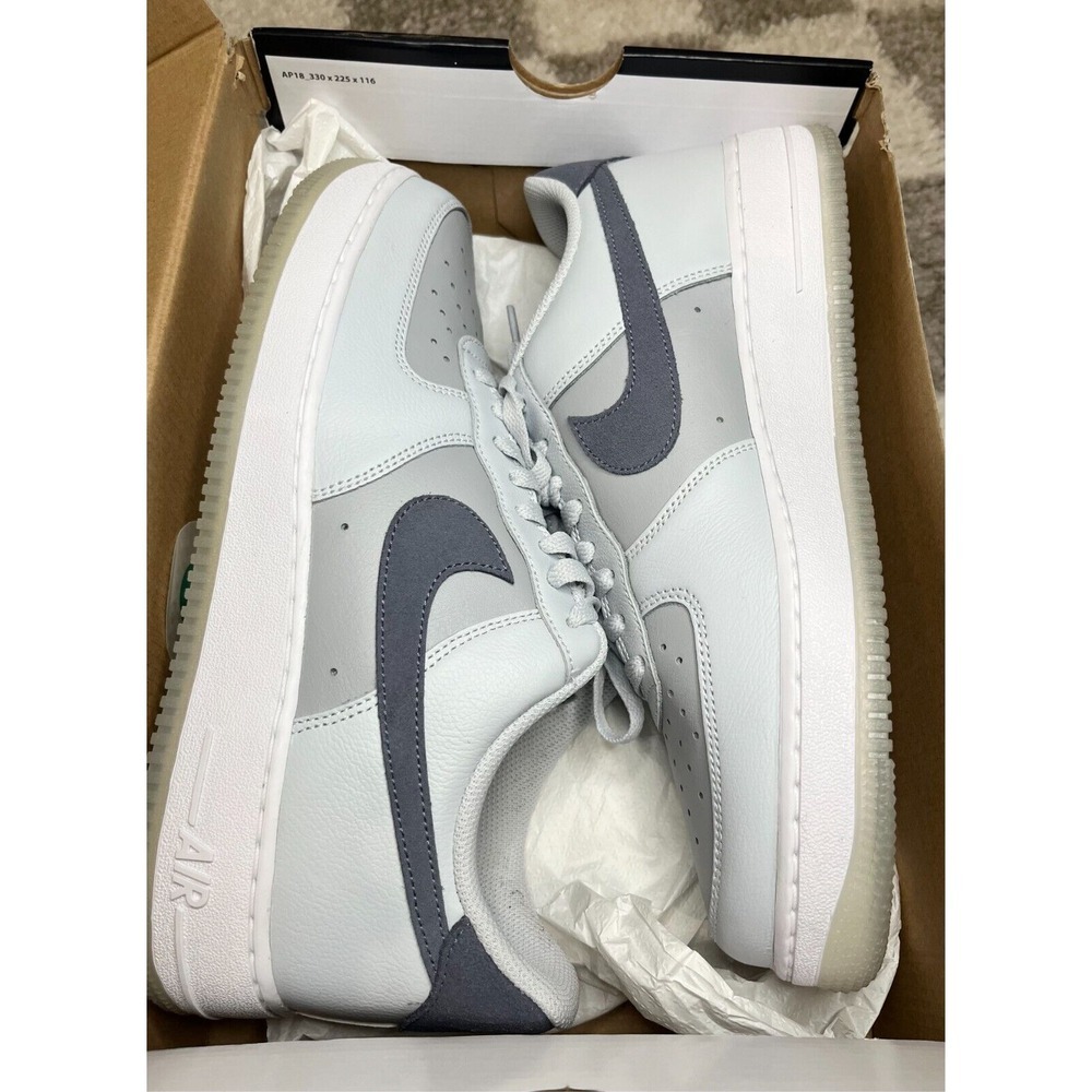 Size 10 Mens Nike Air Force 1 '07 LV8 Pure Platinum Light Carbon New With Box - Picture 2 of 6